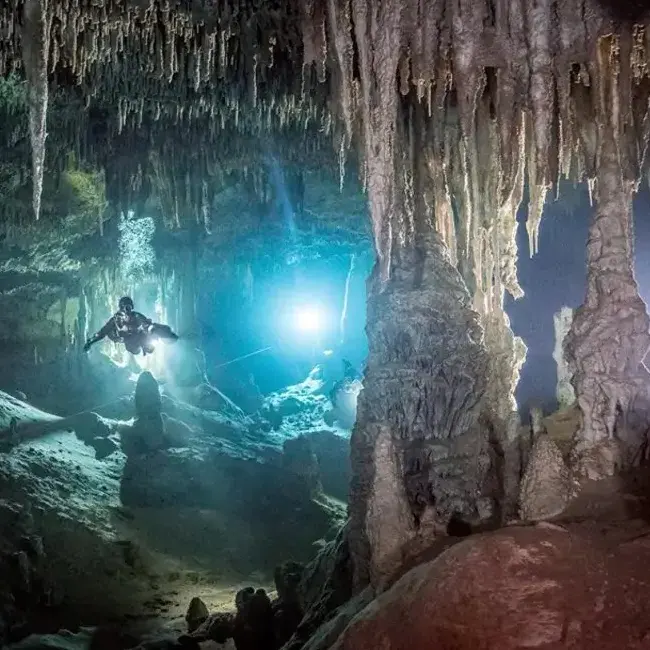 TDI Intro to Cave Training Cenotes Mexico